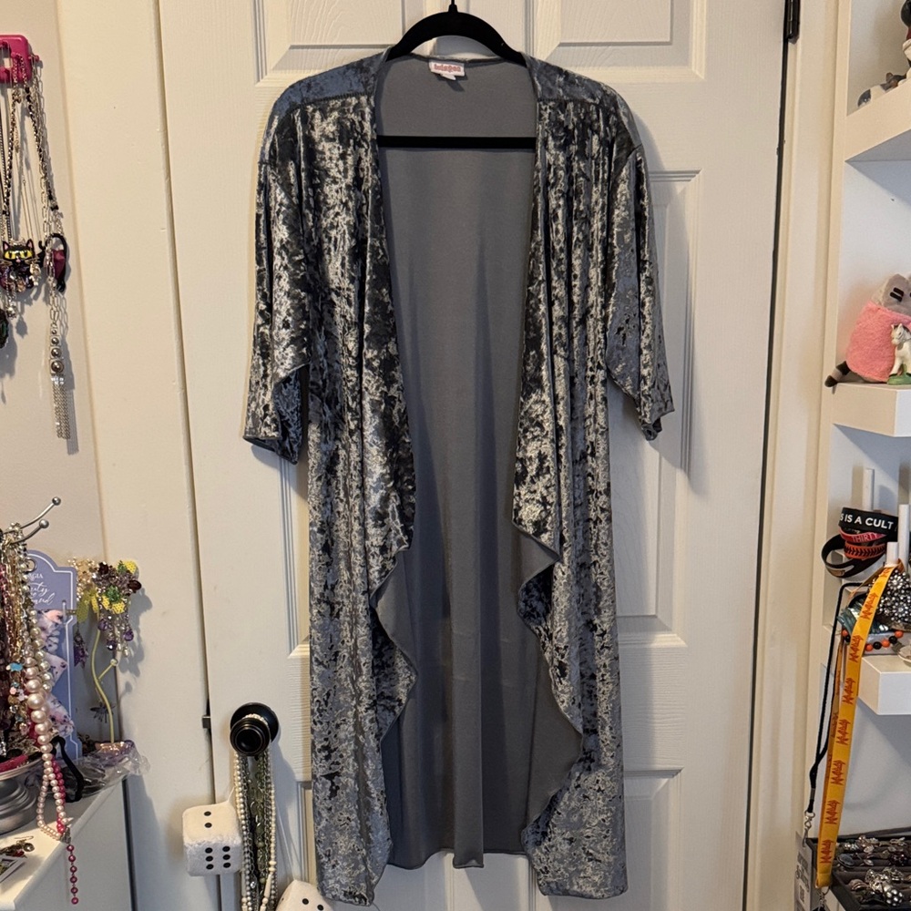 LuLaRoe Silver Open Front Cardigan